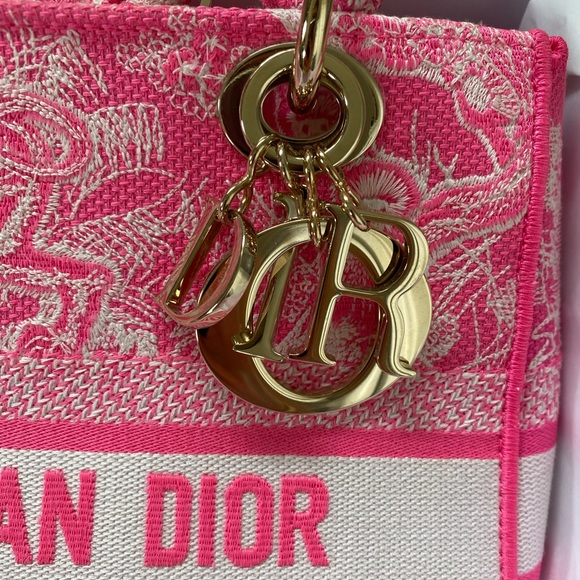 MEDIUM LADY D-LITE BAG
Pink Toile de Jouy Reverse Embroidery - Picture 6 of 14